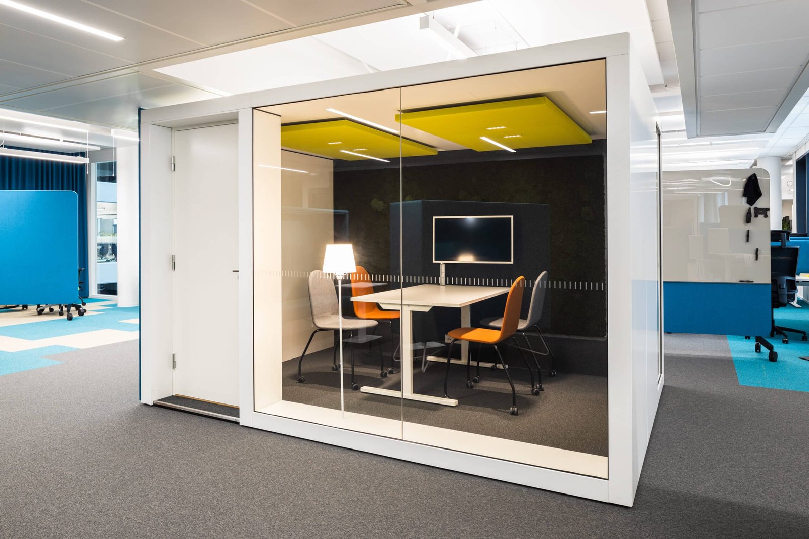 POD room ceiling panels come with many different color options