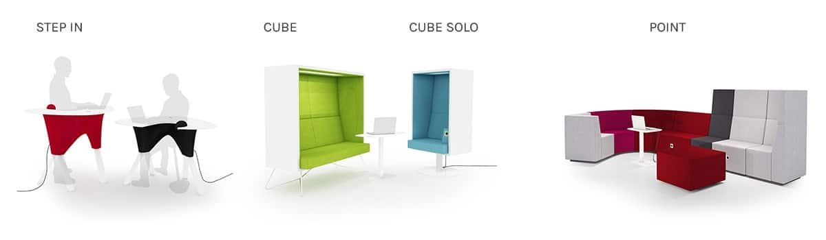 Activity-based office: best products for open interaction zone - INTO the Nordic Silence